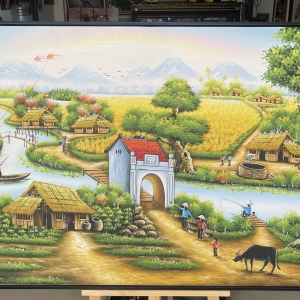 Sơn dầu nổi đồng quê